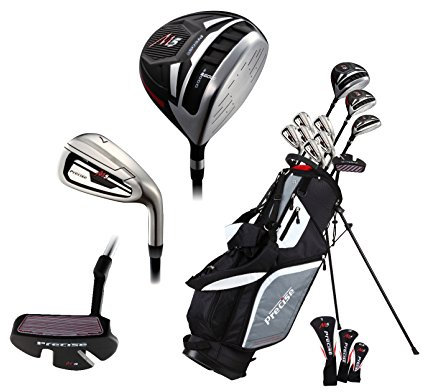 14-teiliges Herren All Graphite Golfschläger Komplettset Titan Driver Fairway Hybrid SS 5-PW Eisen Putter Standbag Herren Golfschläger für Rechts-/Linkshänder Golfer Regular/Tall Size