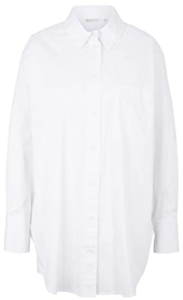 TOM TAILOR Denim Le signore Blusa a Righe 1032792, 20000 - White, S
