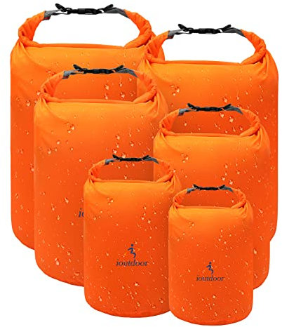 ioutdoor Dry Bag Set 2L + 5L + 10L + 20L+ 40L+ 70L Waterproof Small Lightweight Dry Bags for Paddle Board Kayaking Swimming Fishing Camping Hiking Home Storage(Orange)