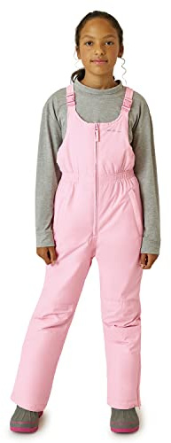 Eddie Bauer Kids Snow Bib - Insulated Waterproof Kids Snow Suit - Cozy Outdoor Activewear Overalls for Girls and Boys (3-16), Size 10-12, Soft Pink