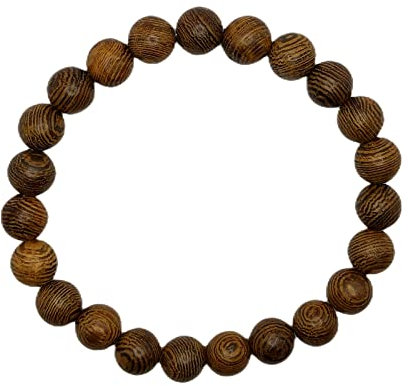 ROSTIVO Pulsera de cuentas de madera para hombres y mujeres, pulsera elástica ligera, de 7 a 12 pulgadas, madera, madera, 7 inches - 12 inches, Madera, madera