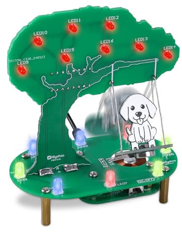 PEMENOL Löt Bausatz DIY Elektromagnetische Schaukel Puppy Lötübungen projekt für Anfänger mit Einstellbaren Lichtern Swing Maglev Elektronik Bausatz Erwachsene Bildung Schule Ostergeschenk Dekoration