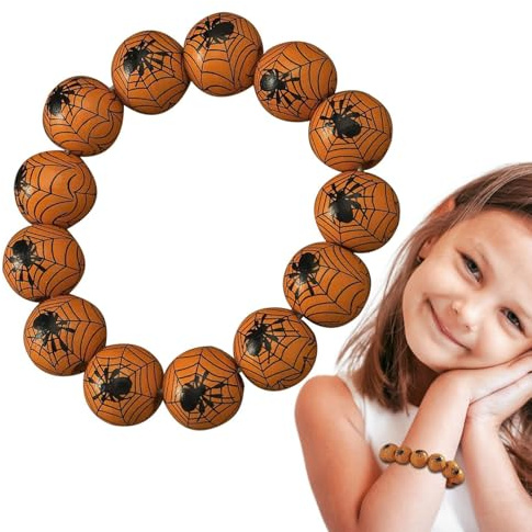Halloweenarmband för kvinnor – läskigt pärlarmband – målat armband