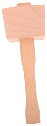 BUGUUYO Wooden Mallet Hammer with Smooth Surface and Ergonomic Handle, Sturdy Wood Carpenter Tool for Woodworking and Crafting, for Carpentry and DIY Projects