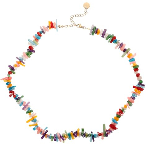 CALLARON Korallhalsband i strandstil Hawaii-halsband färgglada pärlhalsband röda pärlkedjor för kvinnor halsband för flickor boho-halsband för kvinnor strandkedja för kvinnor havskedja