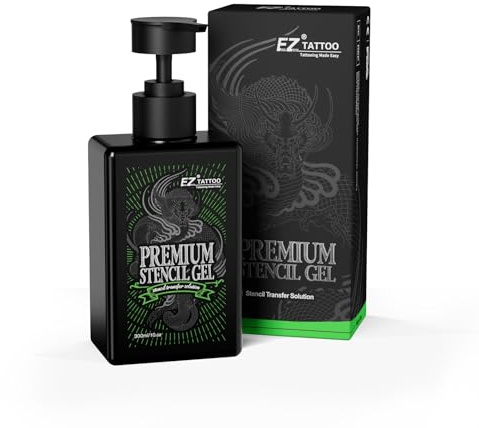 EZ Tattoo Stencil Transfer Gel - 300ml Gel di Trasferimento per Tatuaggi, Gel per la Soluzione Cutanea del Tatuaggio, Stencil Stuff Crema per Accessori per Tatuaggi