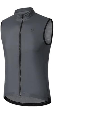 YGLEEULI Gilet léger for Homme, Maillot de Cyclisme, Rangement Portable, Coupe-Vent, sans Manches, vêtements de vélo, Respirant pour Homme