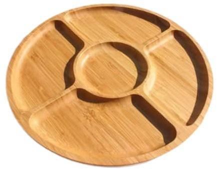 rockible Vassoio da portata in legno, piatto per antipasti, piatto per biscotti, per patatine e snack