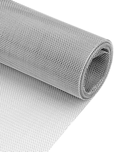 NZNSML 304 Stainless Steel Wire Mesh Roll 3 M x 30 CM Metal Steel Fine Wire Mesh Rodent Pest Proofing for Vents Cover Air Brick Window Screen Home Kitchen Garden