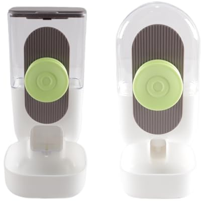 Durlo Dispensador automático de agua y comida colgante para mascotas en jaula, comedero para perros pequeños, gatos, gatitos, conejos, cobayas, hurones y erizos.