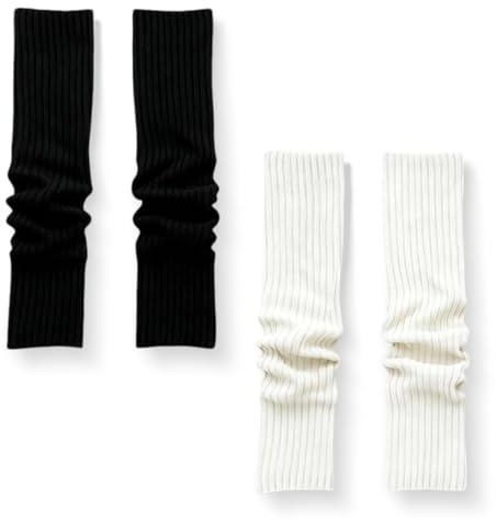 DOKRIN Guêtres femme 2 paires de jambières tricotées pour femmes et filles, jambières tendance, idéales pour le ballet, la danse, le yoga et le quotidien.