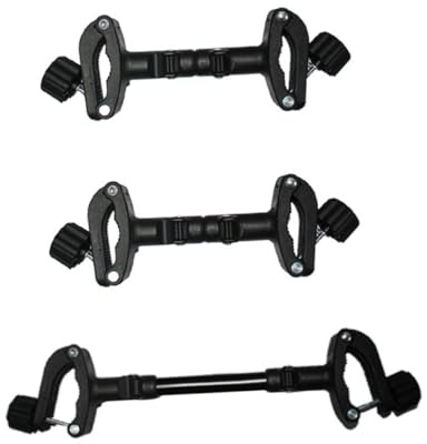 NOLITOY Conector Doble para Cochecito Ligero de 3 Piezas, Ajustable y Resistente de Hierro y Plástico para Cochecitos Gemelares en Exteriores