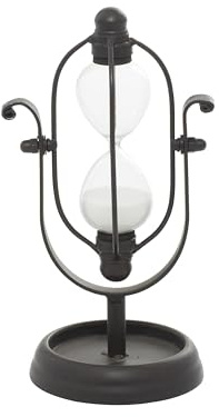 Deco 79 Traditional Metal Solid Timer, 4 x 4 x 8, Black