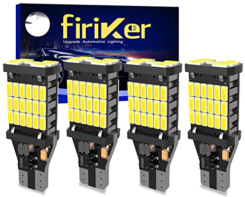 4 st superljusa 921 T15 912 W16W LED-omvända lampor, felfri 904 LED 921 glödlampor 45SMD-4014 chipsets, nyaste 912 921 906 LED-bilglödlampor för bil lastbil backup bakljus, 1 500 lumen 6 500K vit
