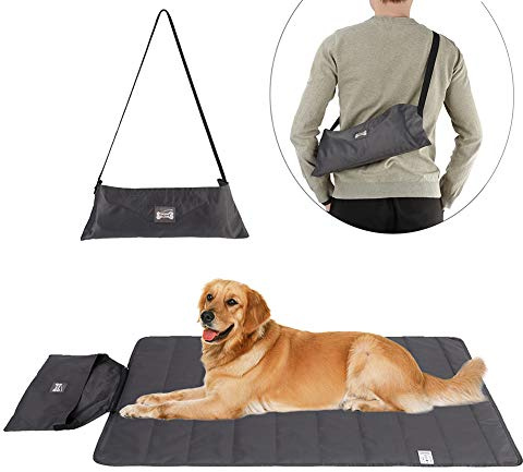 ROZKITCH Waterproof Outdoor Pet Dog Mat Pad 39x28 Portable Reversible Summer Sleeping Mat Reusable Machine Washable Easy to Clean&Carry Camping Travel Pet Mat for Small Medium Large Dogs