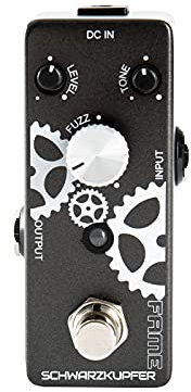 Fame Effektgerät Gitarre, Fuzz Pedal E-Gitarre, Verzerrer mit klassischen Fuzz Sounds und Sustain, Effektpedal Schwarzkupfer