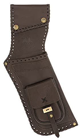 elToro Graham - Seitenköcher, wählbar Linkshand, Rechtshand, aus robustem Velourleder und ist als typischer Holsterköcher gestaltet; für Pfeil und Bogen (Rechtshand, Schokobraun)
