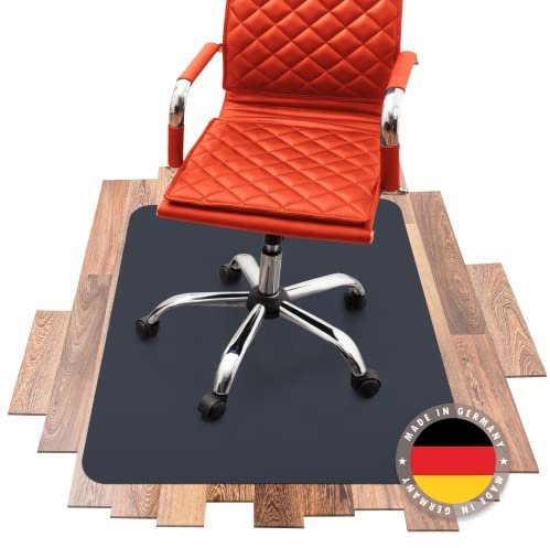 SCHMIEDWERK Bodenschutzmatte farbig | Bürostuhl Unterlage | Kratzfest | Made in Germany (Anthrazit, 90 x 120 cm)