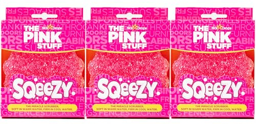 Stardrops The Pink Stuff – SQeeZY – Éponge à récurer Miracle, Solution Anti-Rayures pour Un Nettoyage Ultime de la Maison – Parfait pour Les Cuisines, Les salles de Bains et Une Utilisation en