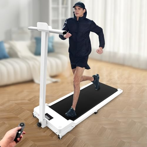 Fjärrkontroll, elektrisk löpband, vikbar, promenaddyna för hem/gym/kontor, 1–6 km/h, 0,75 HP 220 V, lastkapacitet upp till 100 kg