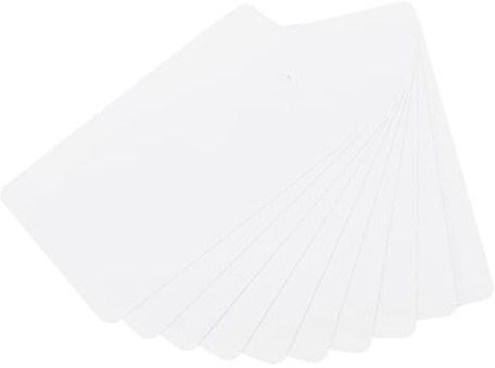 PATIKIL Etichette per Spedizioni Impermeabili Vuote 3,5 x 2, 200 Pz Etichette Prezzo Plastica con Foro per Etichettatura Bagaglio Marcatura Abbigliamento Identificazione, Bianco