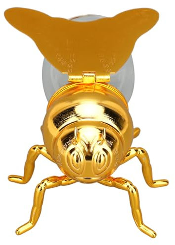 Zerodis Biformat honung-kruka glas, snyggt glas för heminredning, hotell – restaurangbutik, 1 honungsglas med zinklegeringsmaterial (guld)