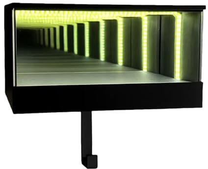 Llaveros de Garaje - Organizador LED y diseño Elegante,Colgador para Llaves de Coche Garaje con Espejo Infinito | para Hombre en casa Exterior Puerta Estante Granja