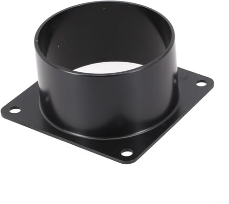 Yhenlovtt Raccord à bride murale en ABS pour tuyau de ventilation et conduit d'air, raccord rond de 75 à 120 mm, flux d'air lisse, matériau haute résistance, raccord noir pour intérieur (75 mm)