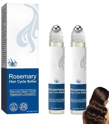 Siero Roll-On 30 ml × 2, idrata, leviga i capelli, dona lucentezza, per il massaggio quotidiano del cuoio capelluto e la cura dei capelli