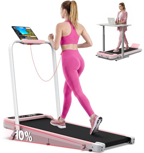 Cardirun Tapis de Course 6 en 1, Tapis de Marche Pliable Inclinable 10% | Contrôle vocal, Tapis de Course Moteur 3,0 CV, 1-10 km/h, Charge Max 150 kg, Écran LED, Bluetooth & APP, pour Maison & Bureau