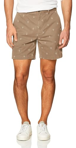 Amazon Essentials Men's Classic-Fit 7 Chino Short, Khaki Brown Anchor, 36