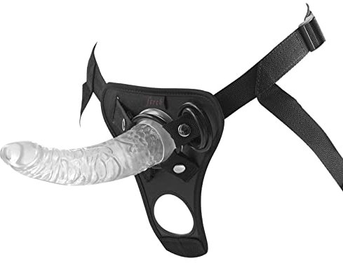 Dildo Strap-On Con Per Lesbiche, Strap On-Harness Dildo Realistico Erotico Sex Toys Donne Masturbatore per Adulto (Nero)