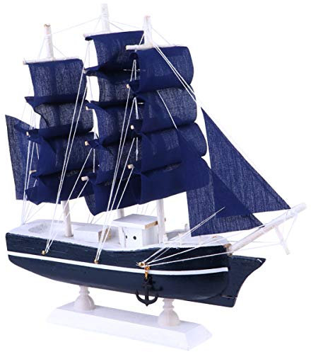 BESPORTBLE Segelboot Modell Holz Segelschiff Modell Schiff Deko Vintage Holz Nautische Wohnkultur 23X22X4cm