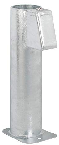 GAH-Alberts 690816 Ground Sleeve for Sign Posts, Available in Various Designs, with Mounted Clamping Jaws, hot-dip galvanised, for Pipe Diameter 76 mm, Length 500 mm