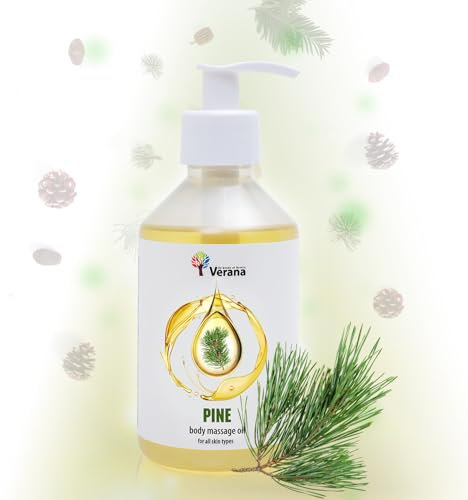 Verana Kiefer Massage-Öl, Naturkosmetik Körper-Öl, Alle Haut, Pflegende Massage, Hilft beim Aufwärmen und Reparieren der Muskeln, Anti Age, Aromatherapie 250ml