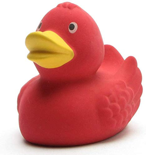 Duckshop I Canard de bain en caoutchouc naturel rouge I L : 7,5 cm I Canard de bain I Canard de bain I Canard de bain I Cadeau pour les amis I Collectionneur de cadeau