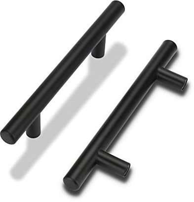 LONTAN Lot de 15 Poignee de meuble cuisine noir Poignee de meuble de cuisine — LS201BK256 Poignee de meuble cuisine 256mm Poignée tiroir encastree inox