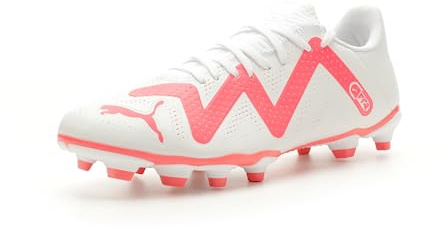 PUMA mäns Future Play Firm konstgjord mark fotbollssko, Puma White-fire orkidé, 46 EU