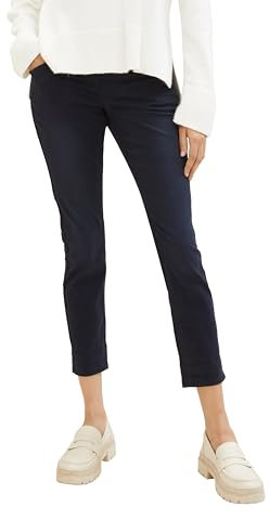 TOM TAILOR Damen Tapered Relaxed Hosemit Kordelzug , sky captain blue, 38/28
