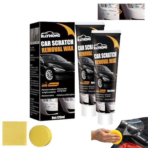 enseak 2pcsAutokratzer-reparaturpaste,Kratzer Im Lack Auspolieren,reparaturpaste Für Auto Kratzer,car Scratch Repair Wax,car Scratch Repair Kit Polishing Wax Cream Paint Scratch Remover Care