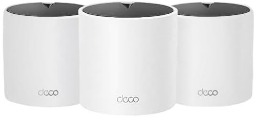 TP-Link Deco X15 Dual-Band AX1500 WiFi 6 Mesh Wi-Fi System | Replaces Routers and Extenders | Covers up to 5,600 sq.ft. | 2 Gigabit Ports per Unit, Supports Ethernet Backhaul, 3-Pack