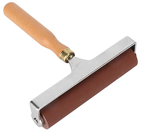 Brayer Roller, Gummiwalze, weich, flexibel, robust, elastisch, Gummi, leicht, praktisch, Holzleimwalze zum Drucken von Tapeten, 10 cm (5cm)