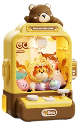 Dickly Macchina Artiglio Elettronica, Peluche e Suoni, Giocattolo distributore di Caramelle, Giocattolo distributore di per Bambini, Bambini, Marrone