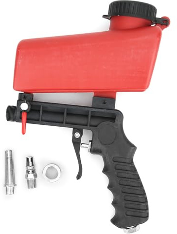 Pneumatic Sandblasting, Quick Sandblasting Device for Metal Removal, with Large Filling Container and 90 PSI Nonslip Handle, for Cleaning and Paint