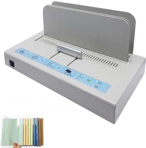 STWBHW Thermobindegerät, Elektrischer Desktop-Blattbinder, Heißschmelzkleber-Universal-Papierbindegerät, 1-50-mm-Heißschmelzgerät, for Verträge, Rechnungen und Berichte
