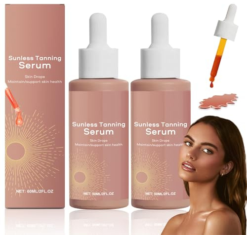 Gouttes de Bronzage Sans Soleil, Zeria Sunless Tanning Drops, Gouttes Bronzantes NaturellesGouttes de Bronzage Sans Soleil Pour le Visage et le Corps, Améliorent le Teint Naturel de la Peau