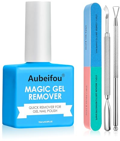 Quitaesmalte Semipermanente para Uñas, Removedor de Esmalte en Gel, Elimina en 3-5 Minutos de Forma Rápida y Suave, Verde