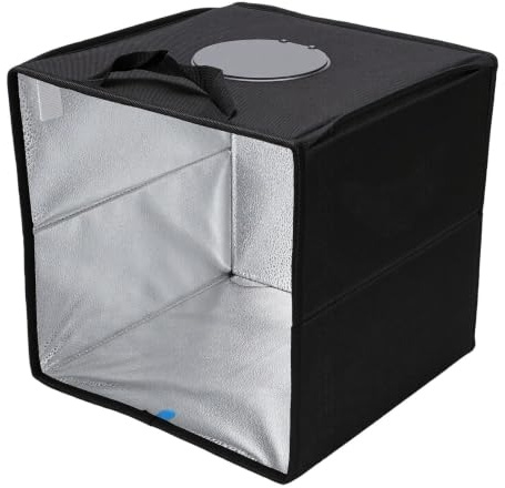 Jectse Scatola Luminosa Fotografica 12x12, Luce da Studio Fotografico Dimmerabile da 120 LED con Pannello Luminoso 97 CRI, Alimentazione USB Pieghevole per Esposizione di Piccoli Prodotti