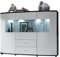 möbelando Highboard Hochschrank Holzschrank Wohnzimmerschrank Vitrine Gate I