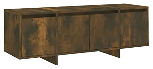 vidaXL Tv-bänk rökfärgad ek 120x30x40,5 cm konstruerat trä, bänk, tv-bänk, lågskåp, stereoskåp, hifi-skåp, vardagsrumsskåp, tv-bänkar, bänkar